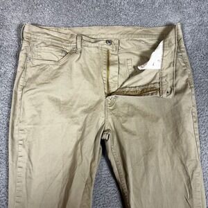 Levis Jeans Mens 42x32 Khaki Straight Fit Cotton Casual Formal Office